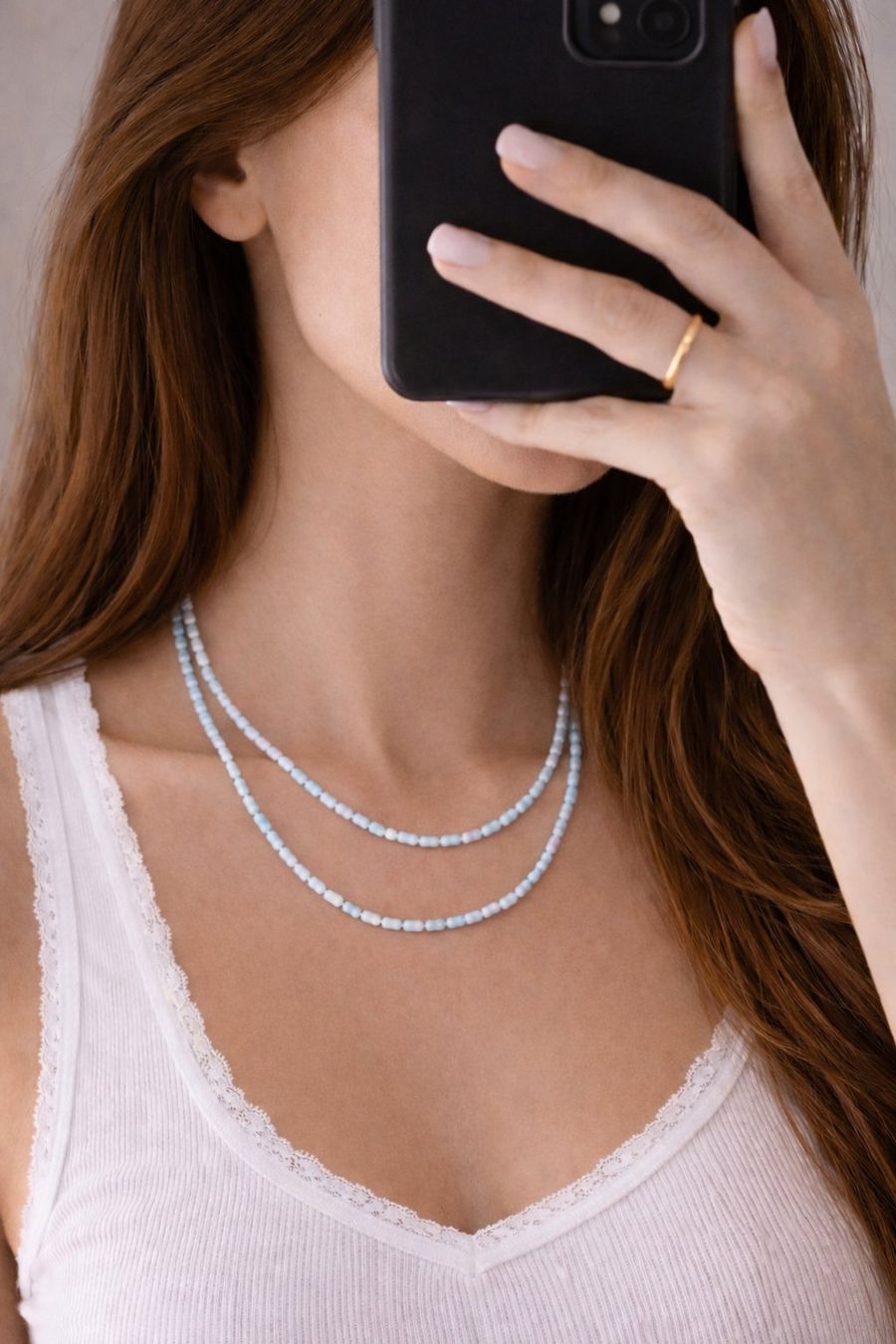 Catenine: Perlenkette Hellblau 59 cm – Nuovo e nell'imballaggio originale da Fully venduto da VaneaSelection 1