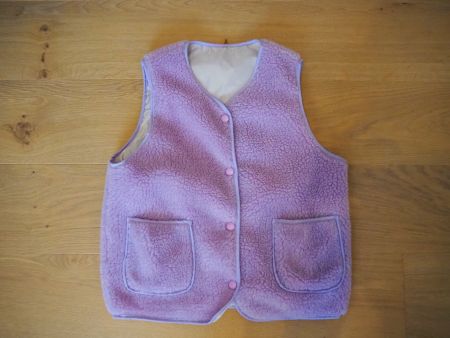 Fleece Weste Lilla violett