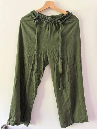 Leinenhose olivegrün