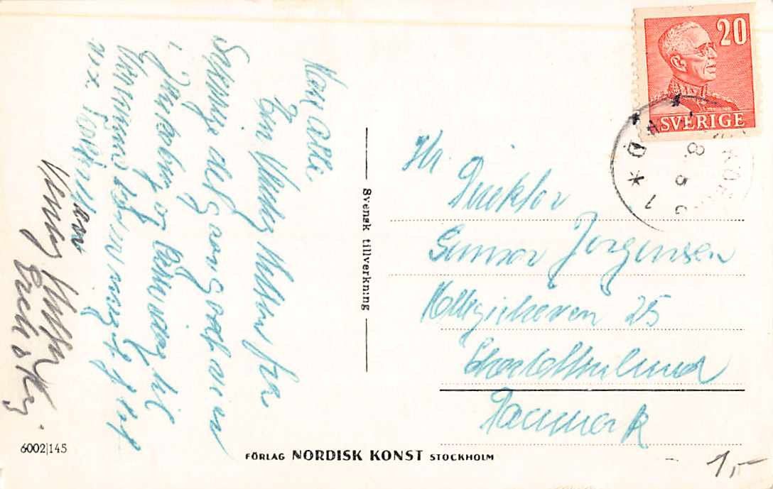 Cartoline postali: EXOTISCHE Ansichtskarten 5x STOCKHOLM 1938 – Usato da Lufingen venduto da TopAnsichtskarten 9