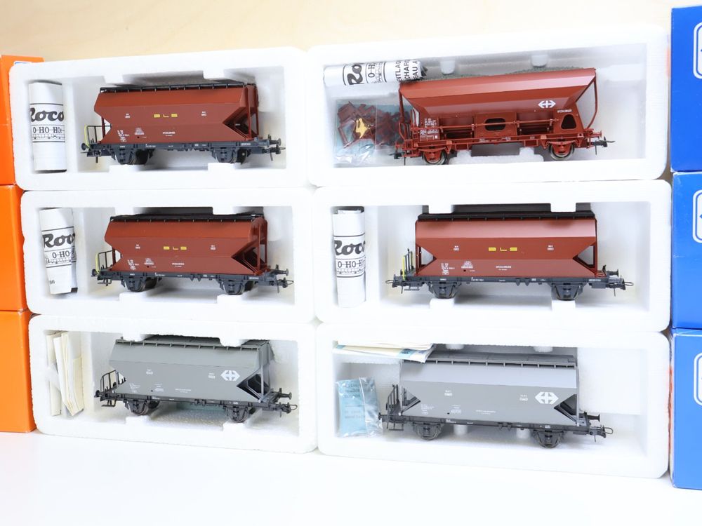 ROCO 6 x BLS/SBB Silowagen - selten 46245/.... H0 Top (Gebraucht) in ...