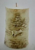 Seifen-Kerzen Silikonform / Mold / Wolf