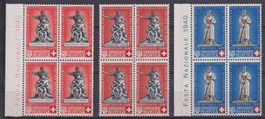 Pro Patria 1940: 3 Viererblocks **