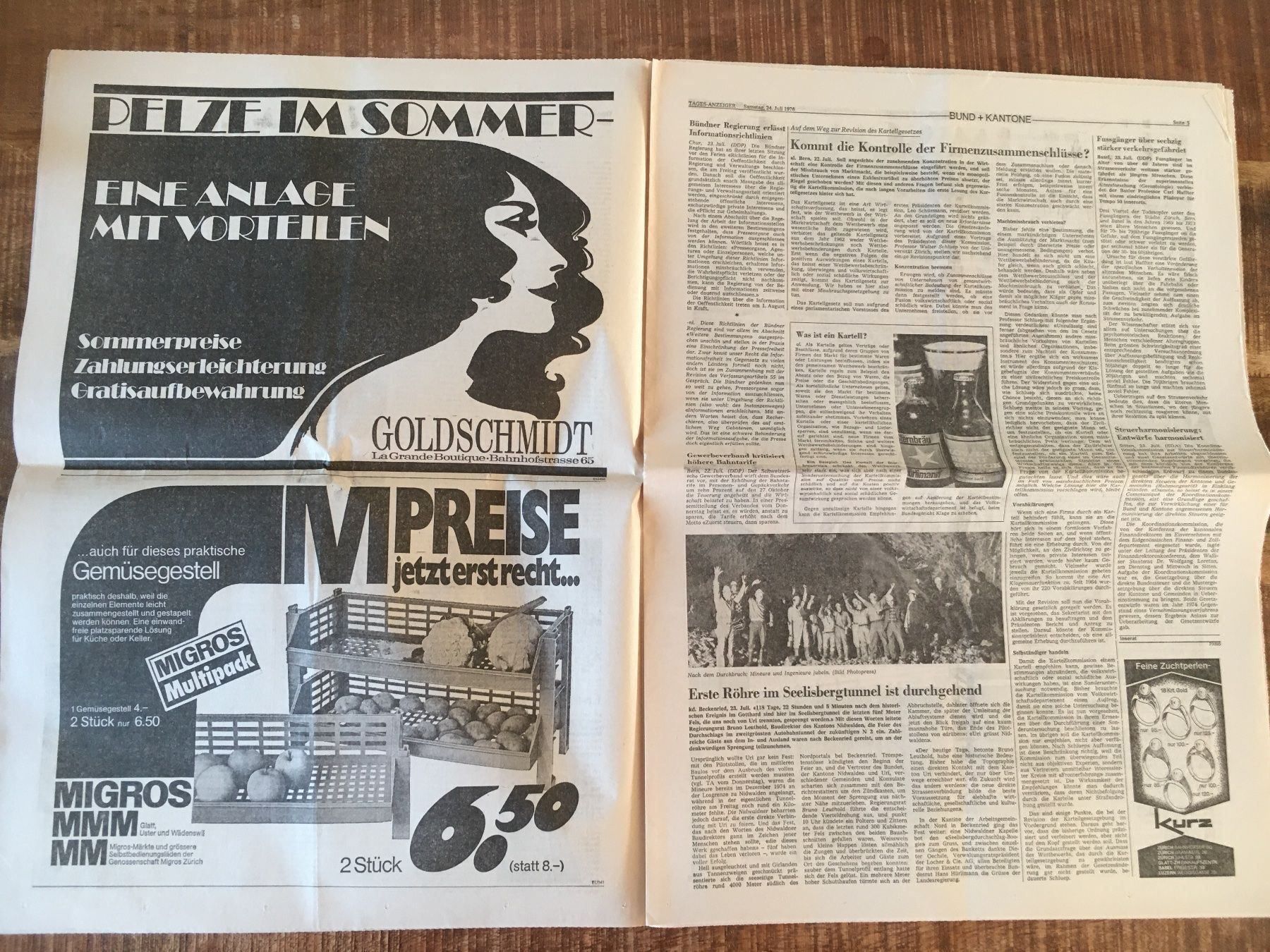 Zeitschriften & Magazine: Tagesanzeiger vom SA, 24. Juli 1976 – Gebraucht aus Luzern von Jiggy_8898 2
