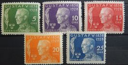 Schweden Kat. 208-212 * 1928