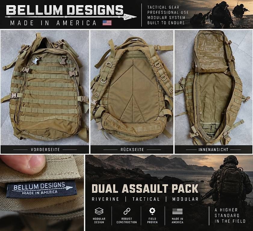 Zaini: Bellum Designs Assault Pack – Usato da Rothenfluh venduto da tho_rly2