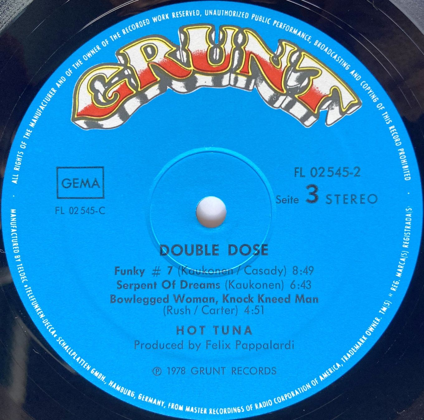 Dischi in vinile: HOT TUNA - DOUBLE DOSE – Usato da Bottens venduto da hotter-than-hell 5