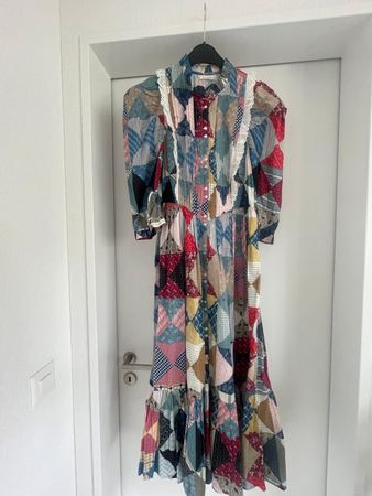 DÔEN Darby Patchwork Kleid - Grösse S