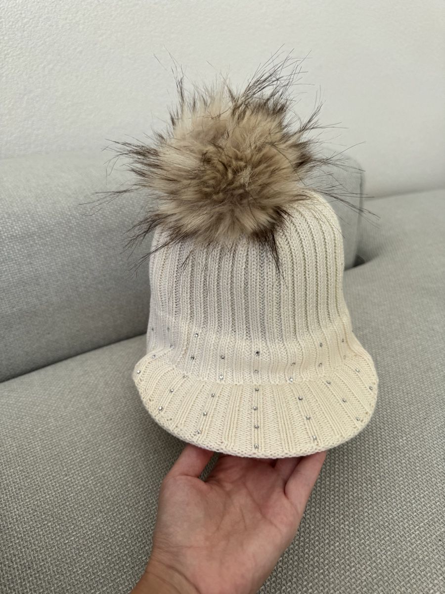 Hüte, Mützen & Caps: Wintermütze Eisbör mit Strass und Pelz – Neu (gemäss Beschreibung) aus Granges VS von rvn