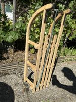 Davos Schlitten Holz klassisch gebrauchter Zustand