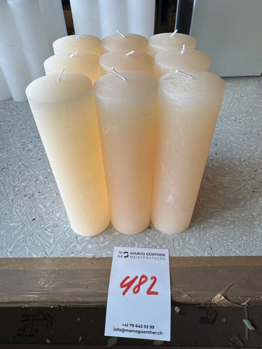Bougies: 482 Posten Raureifkerzen aus Liquidation – D'occasion à Derendingen par Meisterstuecke