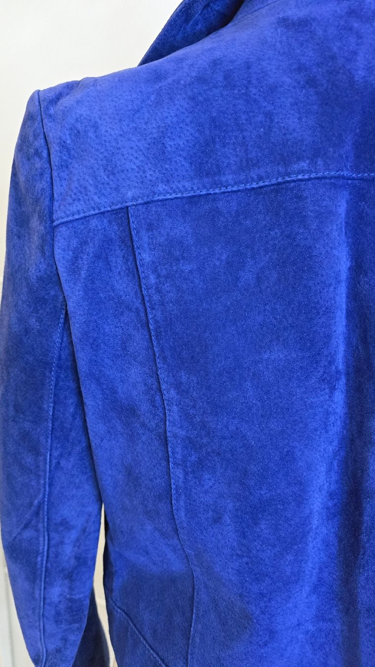 Mango Jacken: Veste NEUVE en daim bleue électrique Mango, taille S – Neu (gemäss Beschreibung) aus Genève von Saleena 6