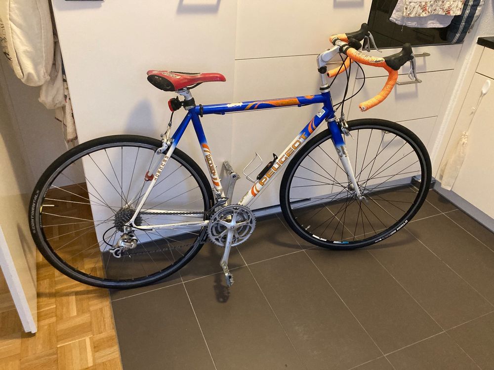 Vélo Course Peugeot PA 10/E - Vintage, Cadre 58 Cm, 12 Vitesses, Blanc