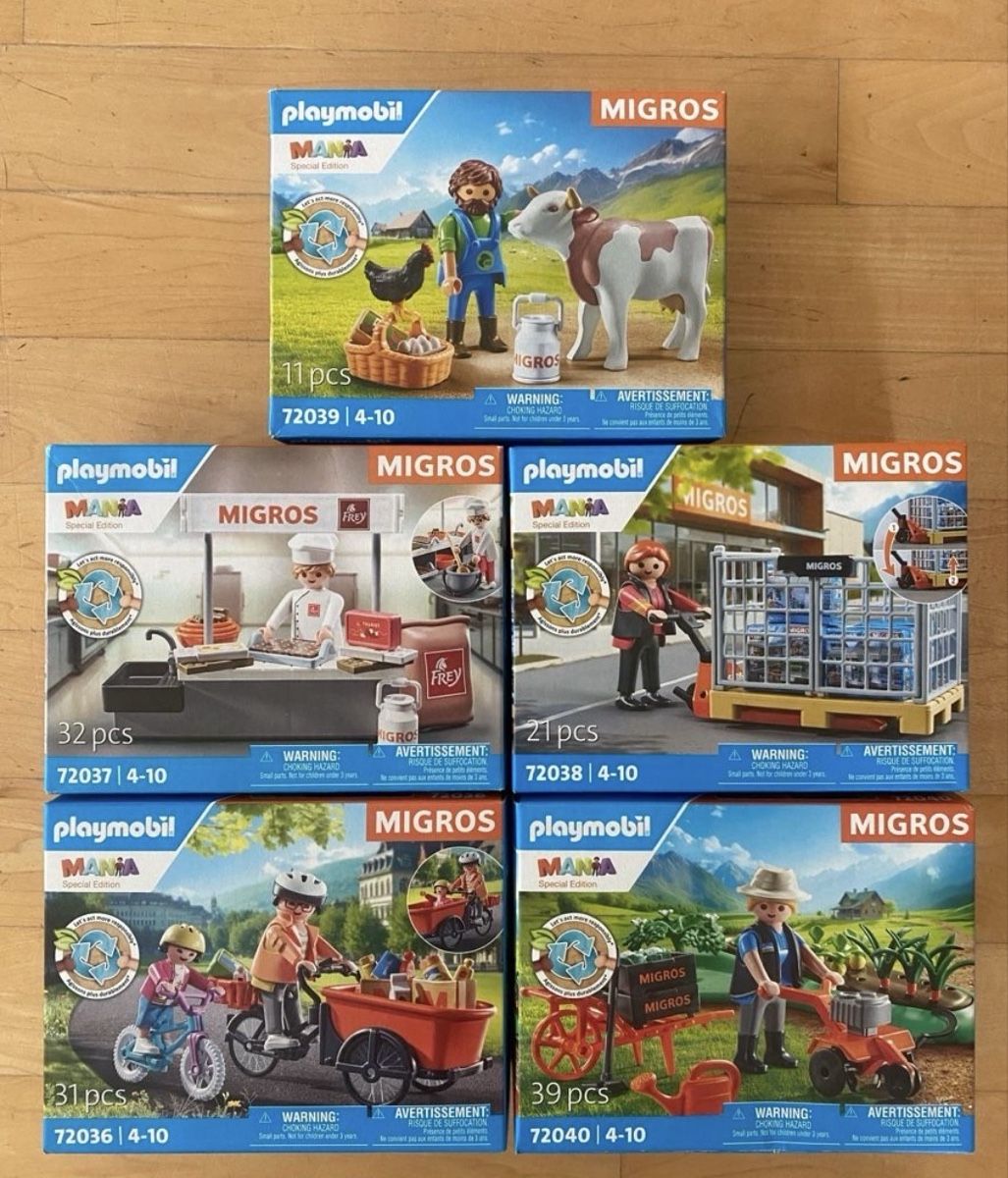 Playmobil Giocattoli: Playmobil Migros Mania, 5 Sets – Nuovo e nell'imballaggio originale da Unterkulm venduto da stonie_86