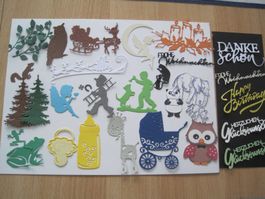 versch. Stanz-Papier Motive zum gestalten von Karten (1)