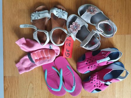 Scarpe estive da bambina, stock assortito, numero 27