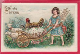 PRÄGEKARTE, FRÖHLICHE OSTERN, 12.4.1906