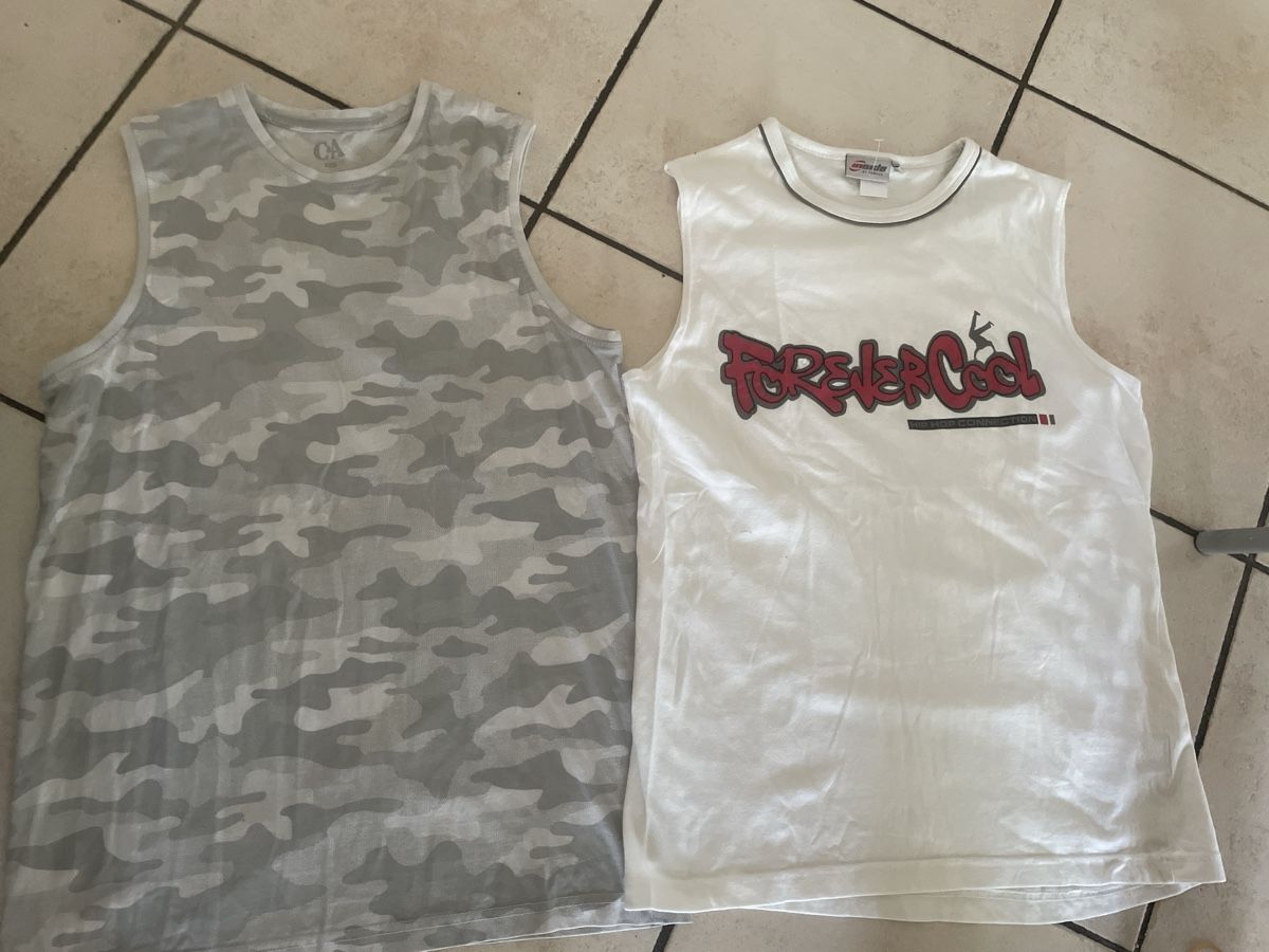 C&A Camicie, T-shirt & Polo: 2 Tanktops Gr.164/70 C&A Inside – Usato da Obergerlafingen venduto da cabo4