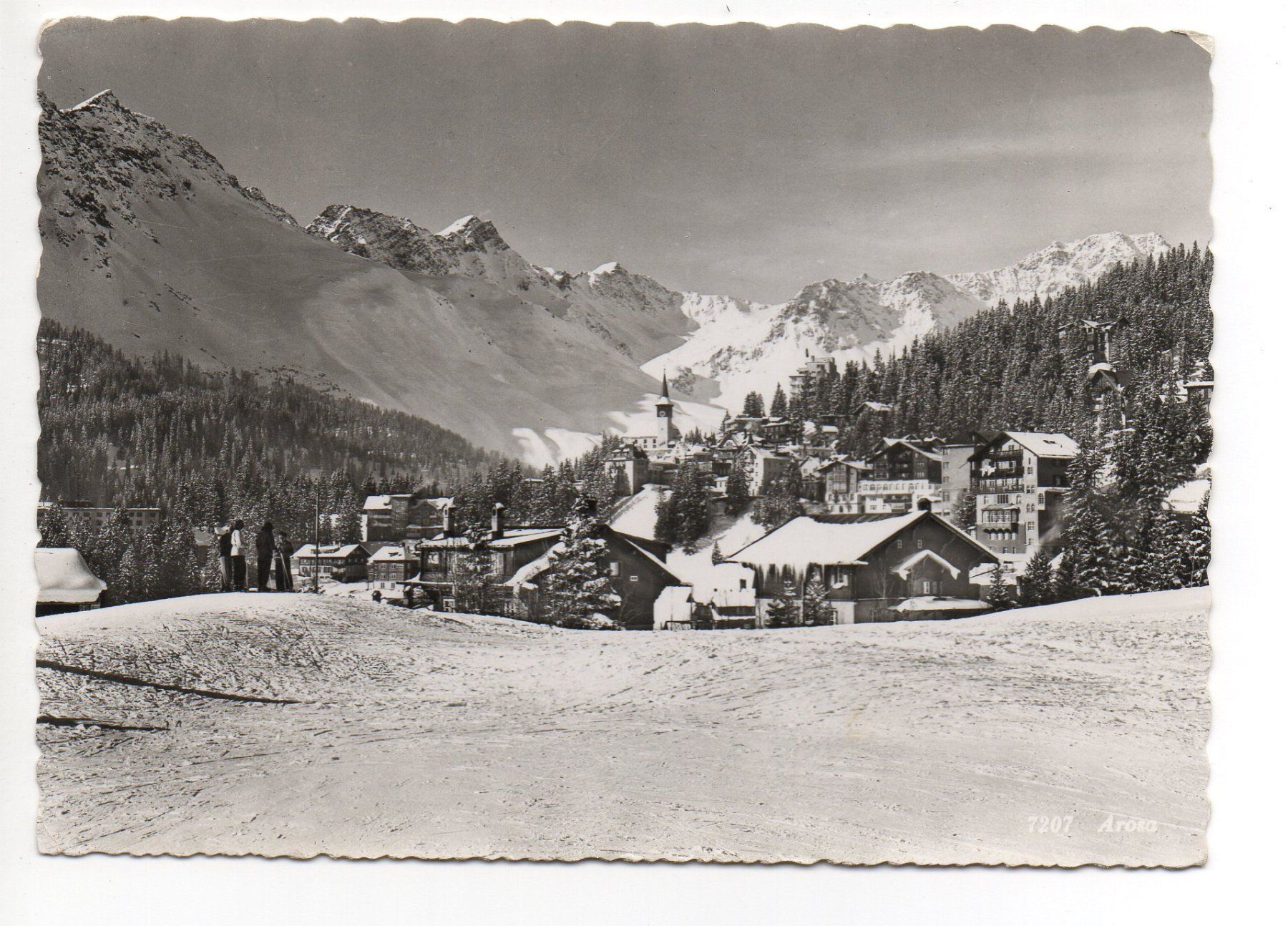 Ansichtskarten: AROSA mit Skifahrer – Gebraucht aus Jona von philajona
