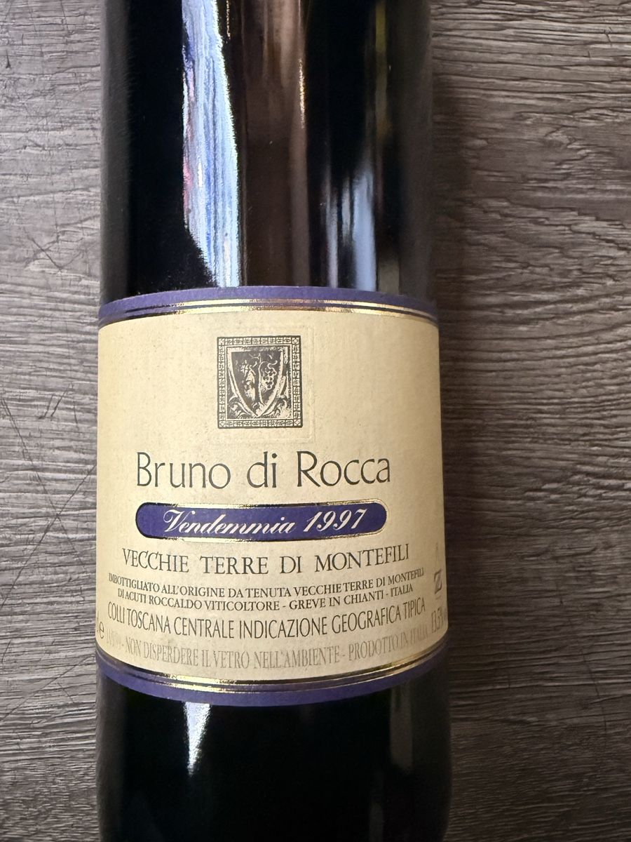 Vino: Bruno di Rocca Colli IGT 1997 - Vecchie Terre di Montefili – Nuovo e nell'imballaggio originale da Kloten venduto da Itrade 2