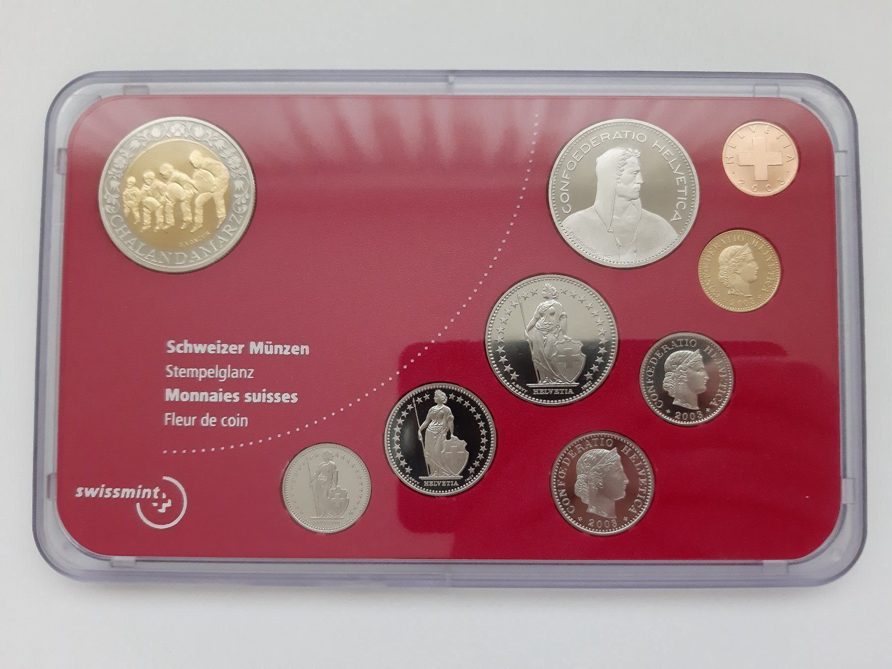 Tutti le monete: Münzsatz 2003 stgl NEU! – Nuovo e nell'imballaggio originale da Pfäffikon ZH venduto da Schweizer_Muenzen 2