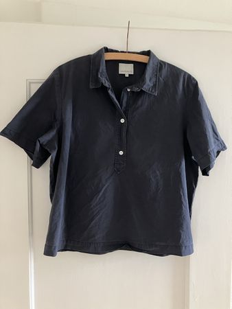 100% Cotton Shirt in Navy Blue