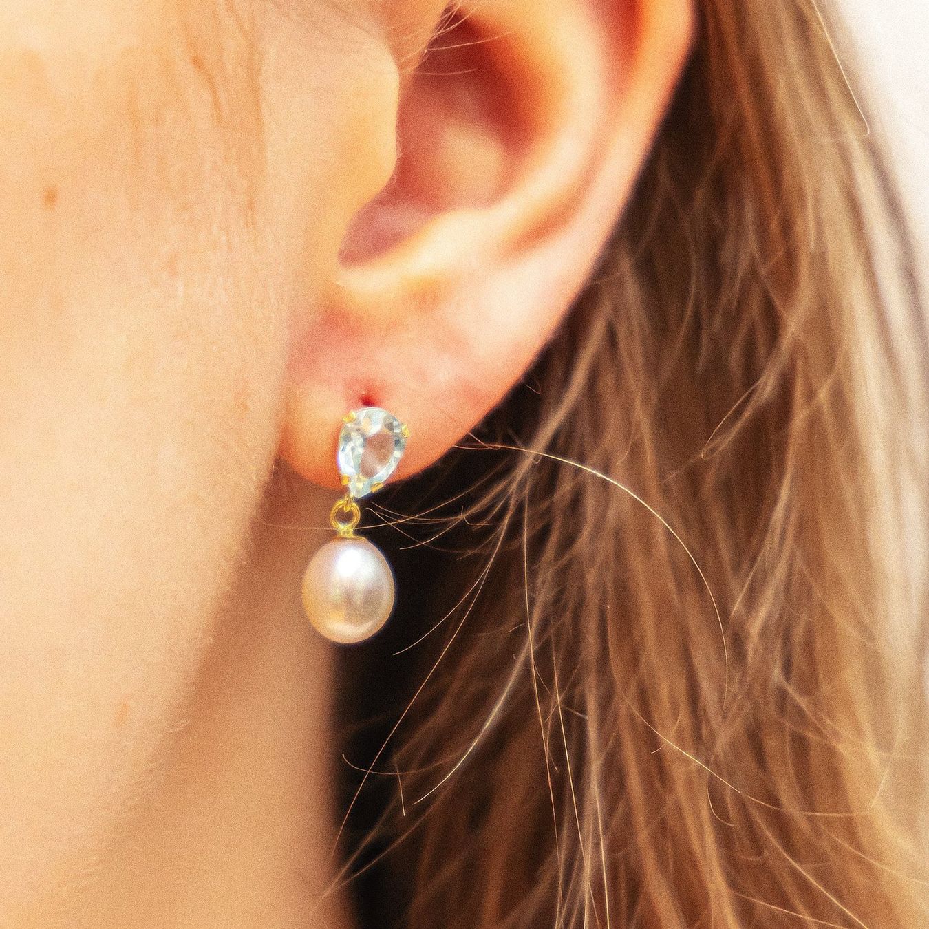 Perles (synthétiques): Perlen und echtem Topas gold – Neuf avec emballage d'origine à Hemmental par 18kGold 3