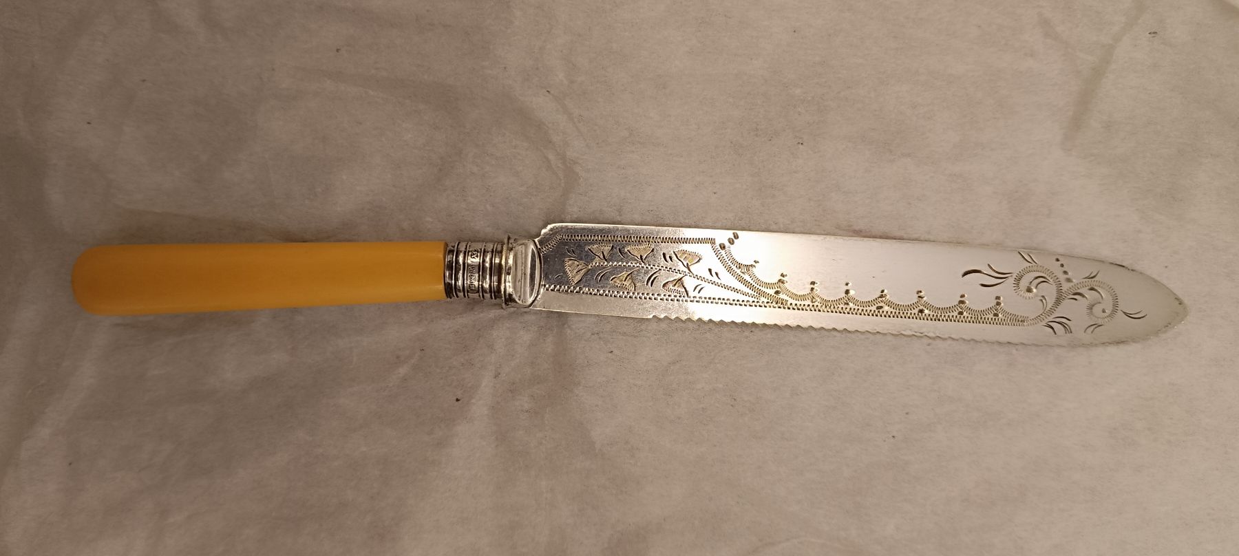 Posate: Coltello da torta nuziale Old Sheffield – Usato da Bellinzona venduto da gab_t52k
