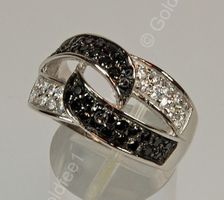 Silberring Black & White (925er Silber)