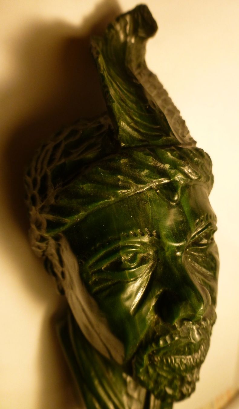 Statuette: TRADITIONELLER ANFÜHRER EINER INDIGENEN GESELLSCHAFT---13 CM – Usato da Zürich venduto da tritonis 4