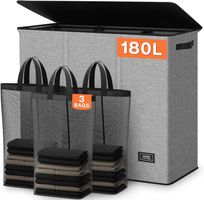Wäschekorb 180 L 3 Fächer mit Deckel 3x60 L