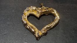 Logle Loola Paris, Broche pendentif Coeur plaquée or