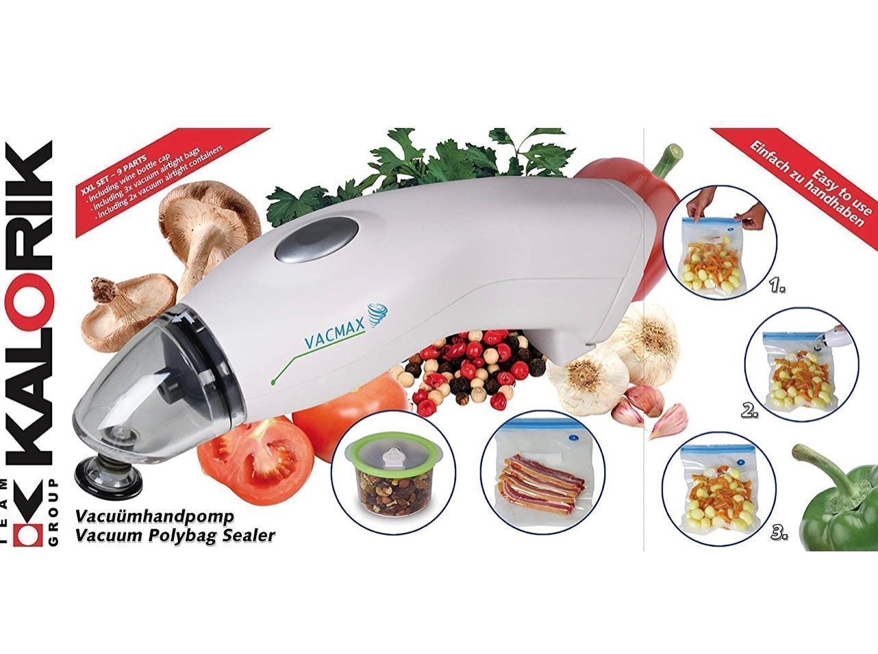 Elettrodomestici da cucina: AKTION TEAM-KALORIK Vakumierer Set – Nuovo e nell'imballaggio originale da Basel venduto da Seifehuesli