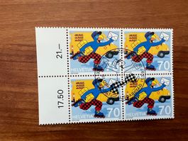 1997  CH Erstag gest.Viererblock mit Tab  (K149)