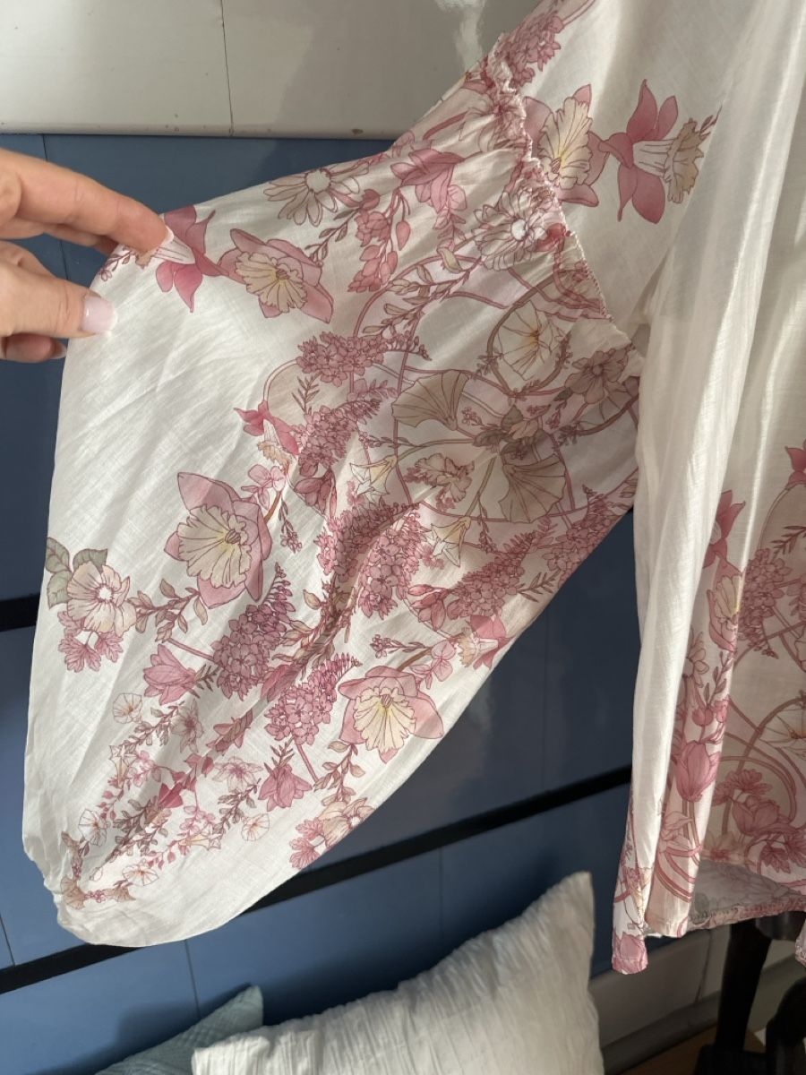 Camicette: Celine & Clara Bluse mit Blumenmuster, leicht & luftig, Fr. – Nuovo (secondo la descrizione) da Erlinsbach venduto da endryas 3