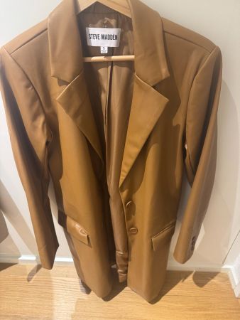 Steve Madden Faux Leather Blazer -  S