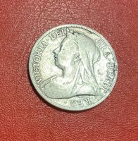 Half Crown, Königin Victoria, 1896, Silber 925