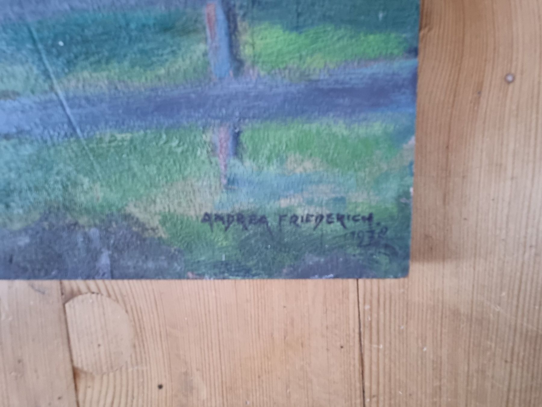 Dipinti: Andrea Friedrich Gemälde, 1939, Original Landschaft Bild – Usato da Trachslau venduto da post35 1