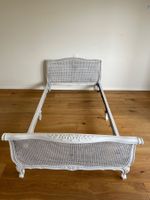 Vintage Bett Shabby Cic Kreidefarbe weiss Louis Quinze Stil