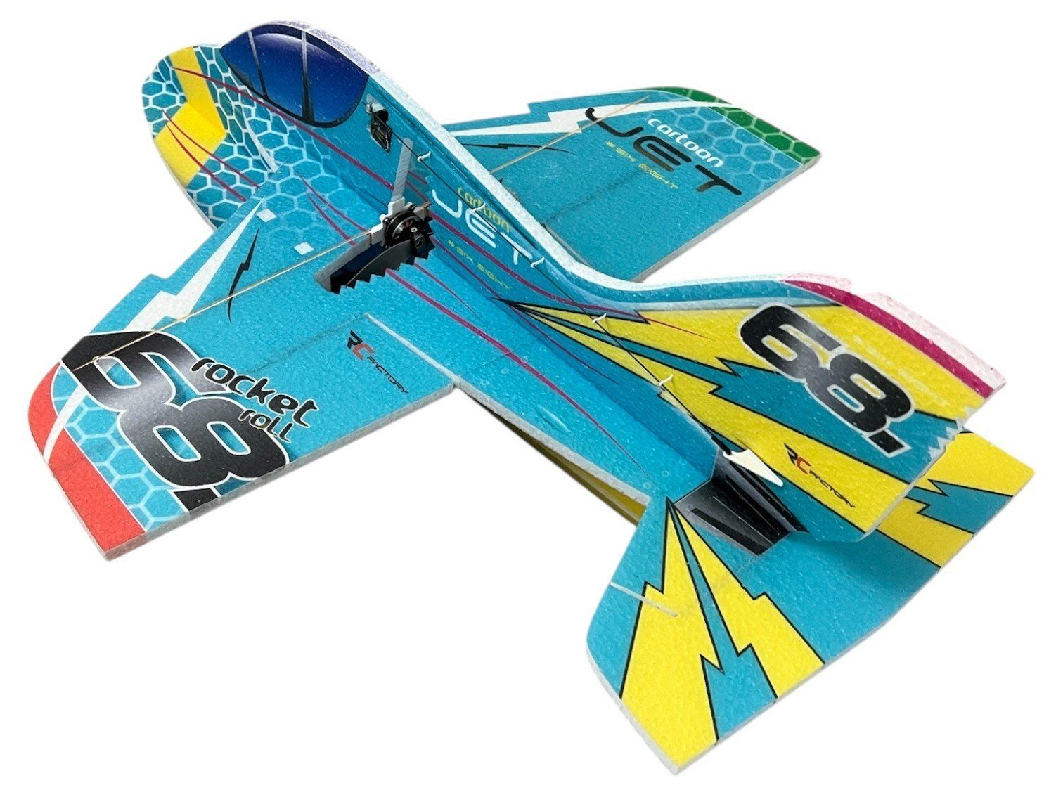 Modellismo RC: Cartoon Jet Rocket Roll 68, Spw 570mm, KIT-Version aus EPP – Nuovo e nell'imballaggio originale da Entlebuch venduto da Hebu 2