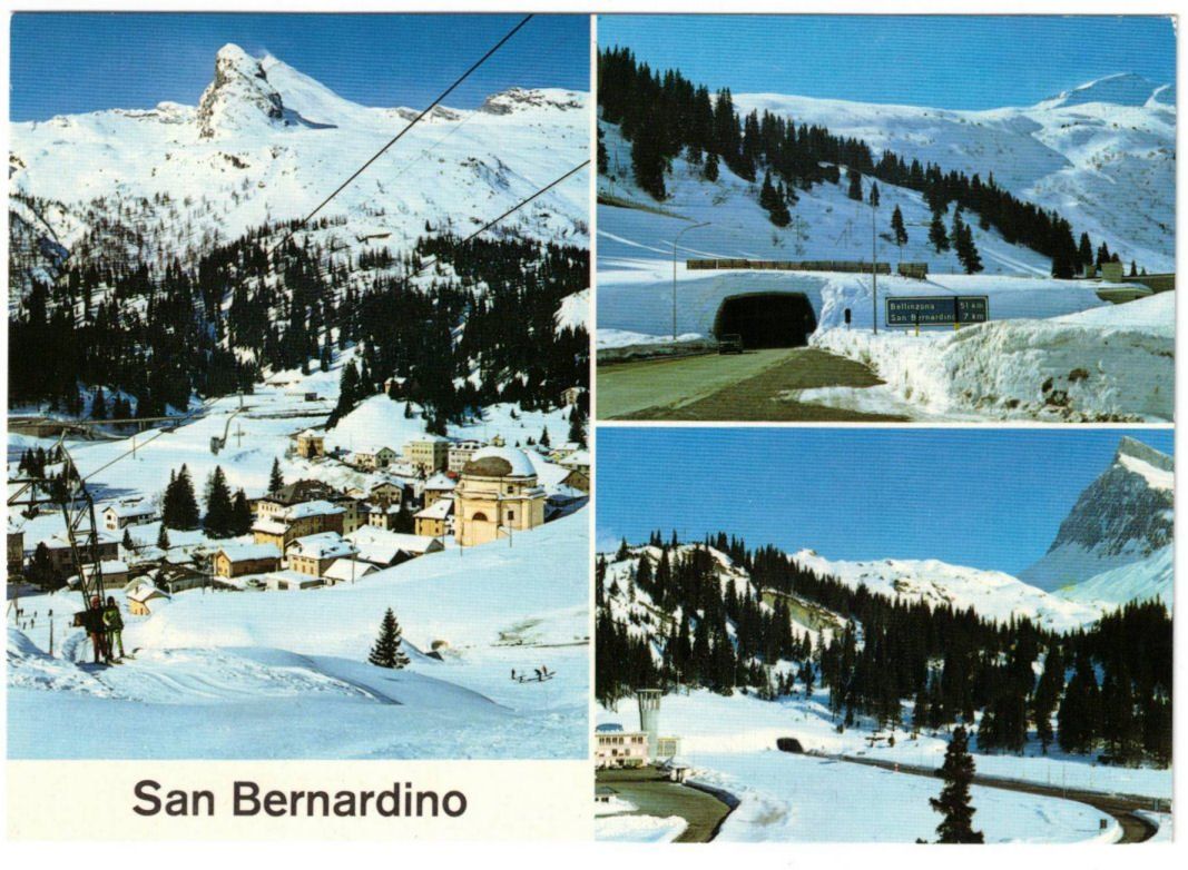 Cartoline postali: San Bernardino - 3 Bild AK – Usato da Binningen venduto da Mountainrider