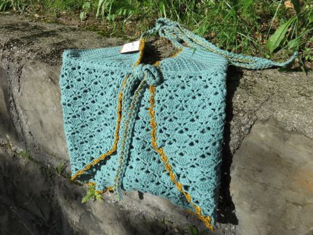 Sommer Top, Damen, handgemacht, Baumwolle, gehäkelt, Unikat