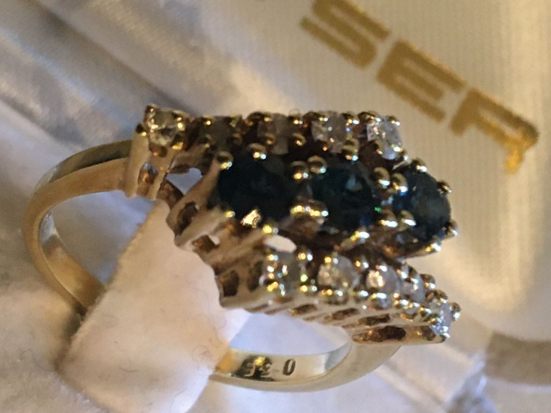 Anelli: Magnifique bague Saphirs/Diamants – Usato da Biel/Bienne venduto da soleil01 2