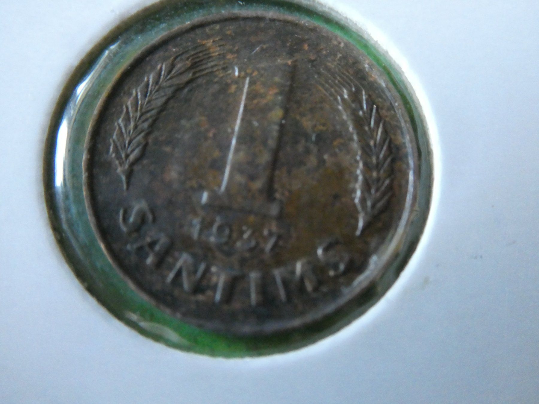 Tutti le monete: Lettland 1937,  1 Santim – Usato da Hinterforst venduto da Rohusri 1