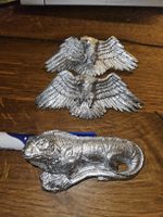 3Gürtelschnallen Adler & Leguan Figuren, Metall,(I)