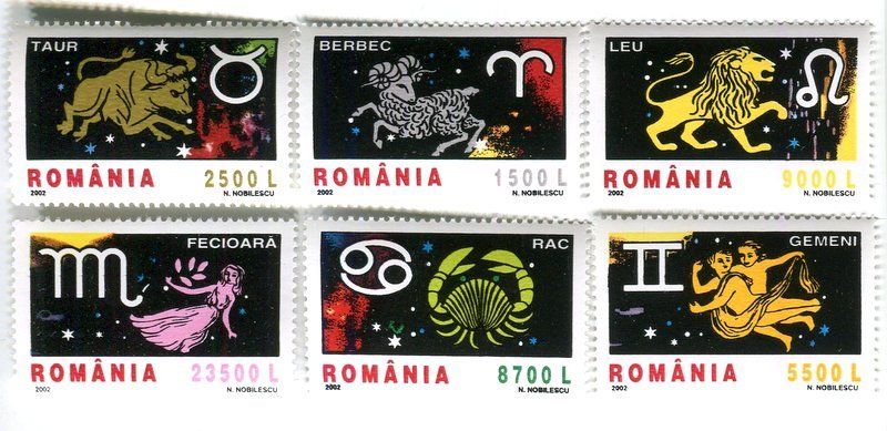 Tutti i francobolli: Briefmarken "Zodiak". Rumänien – Nuovo e nell'imballaggio originale da Basel venduto da Butsch5