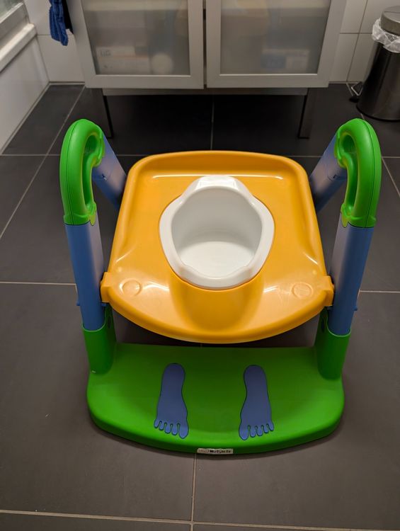 2-in-1 Toilettentrainer Mit Treppe Für Kinder 2-7 Jahre - Verstellbarer WC-Sitz