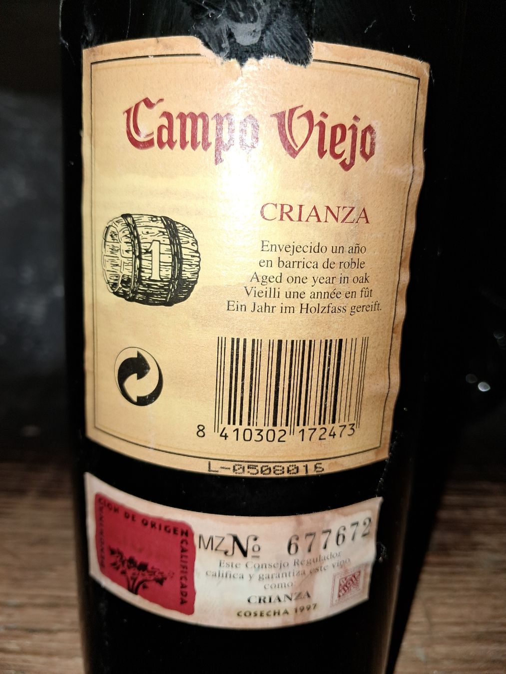 Rioja Vino: Campo Viejo Crianza 1997 – Nuovo e nell'imballaggio originale da Le locle venduto da juliensaran 3