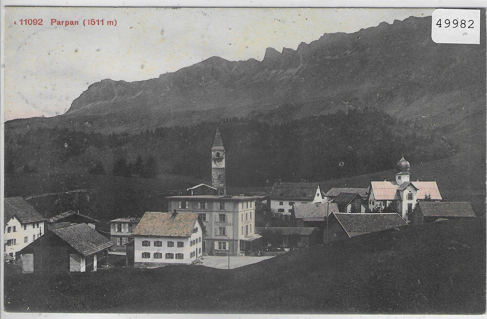 Cartoline postali: Parpan - Dorfpartie – Usato da Ettingen venduto da Kartenplanet