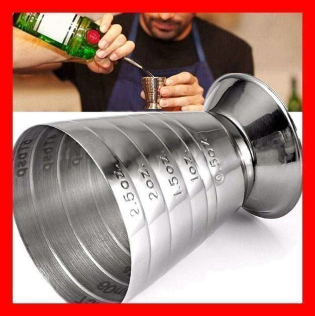 Yinkin 9-teiliges Barkeeper-Messbecher-Set Aus Edelstahl – Doppelt Gemessen, Gut Getrunken